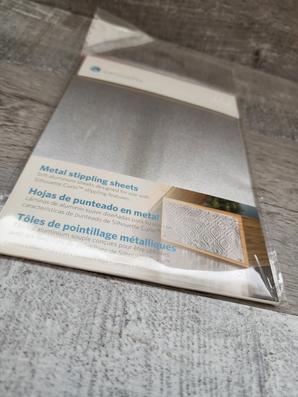 Silhouette Metal Stippling Sheets 5"x7" - 6 Aluminum Sheets for Curio New #36